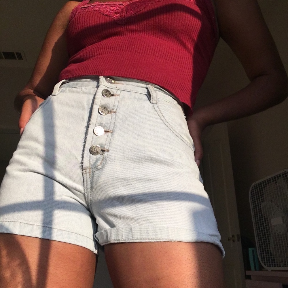 vintage high waisted denim shorts